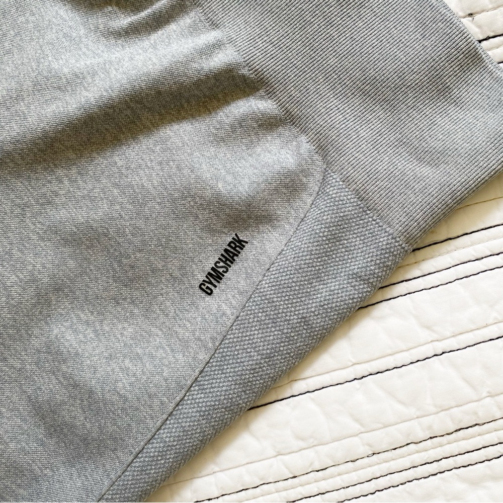 Gymshark Cycling Flex Bike Shorts in Heather Grey and Black Logo size Small - Picture 3 of 6